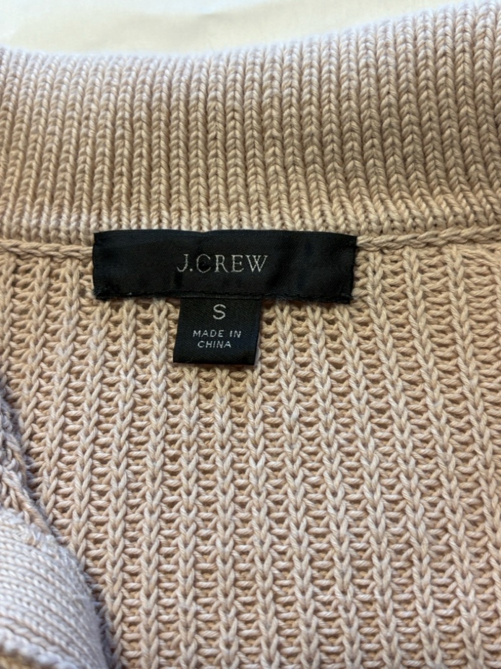 J. Crew Women's V-Neck Collared Sweater in Pale Blush - Picture 6 of 8